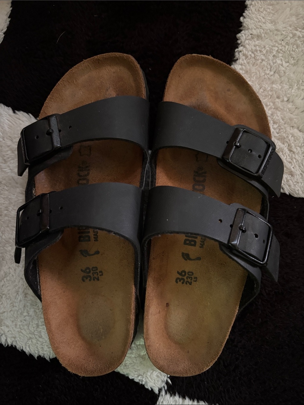 Birkenstock Black Two-Buckle Arizona Sandals